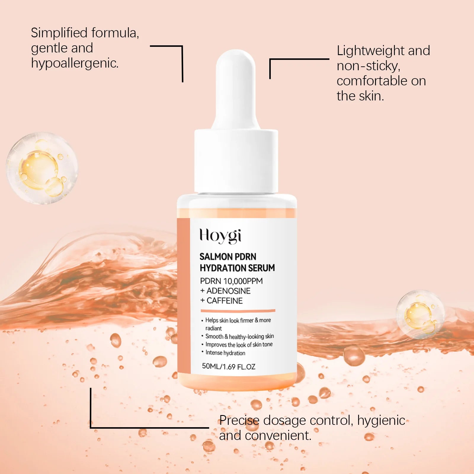 سيروم السالمون للوجه - ترطيب وإشراق ونعومة | Salmon Facial Essence Hydrating Brightening Serum