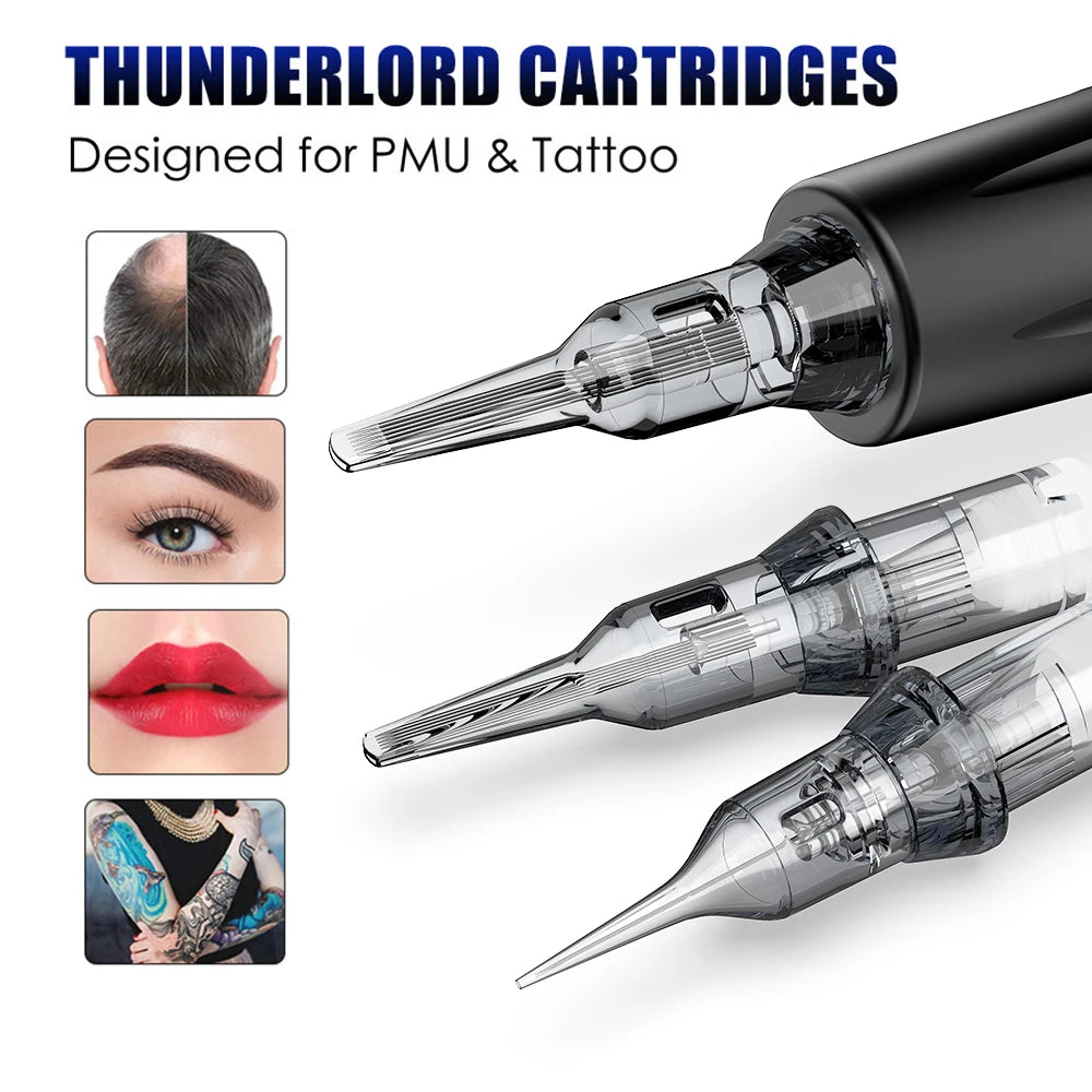 20pcs Tattoo Needles Revolution Cartridge Curved Magnum Shader Liner 0.16/0.18/0.3/0.35mm Tattoo Cartridges for Permanent Makeup