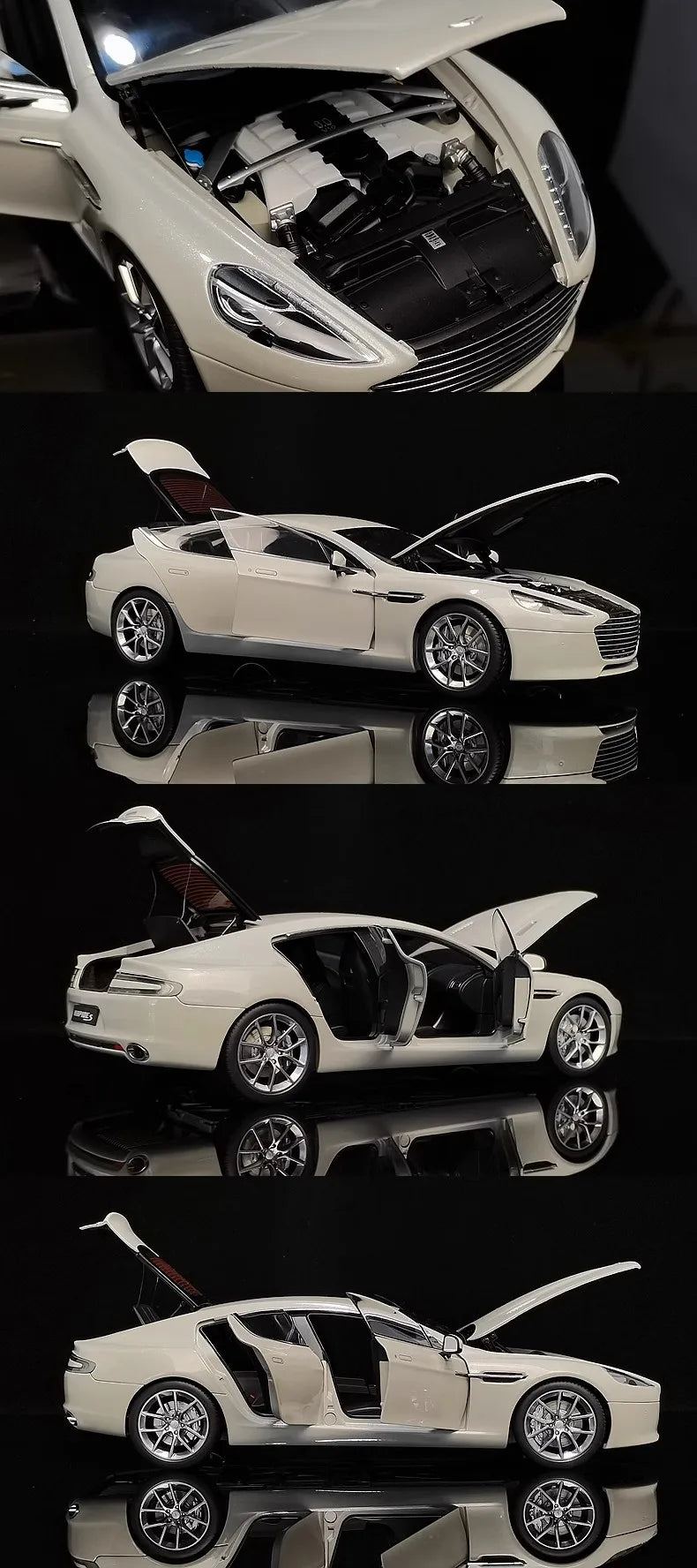 Autoart 1/18 Car Model Aston Martin Rapid S 2015 Edition Simulation Alloy Car Model Limited Car Collection Boy Birthday Gift