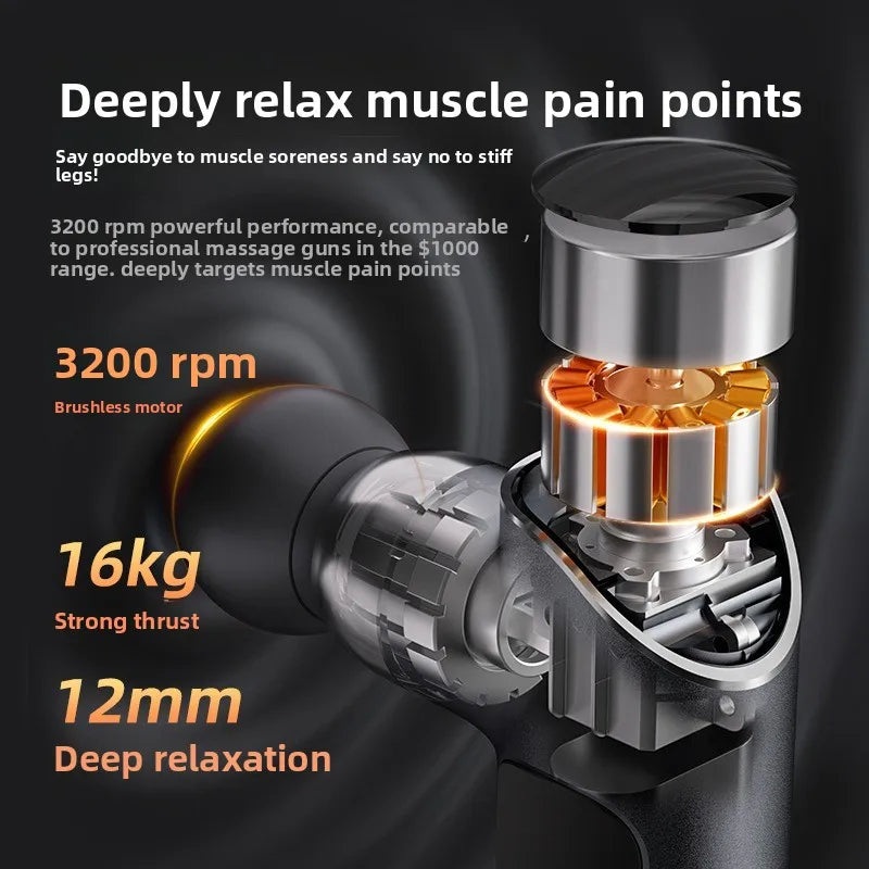 Electric Deep Tissue Massage Gun Mini Cold Heat Massage Gun for Arms Back Legs & Full Body, Portable Device for Sport massage