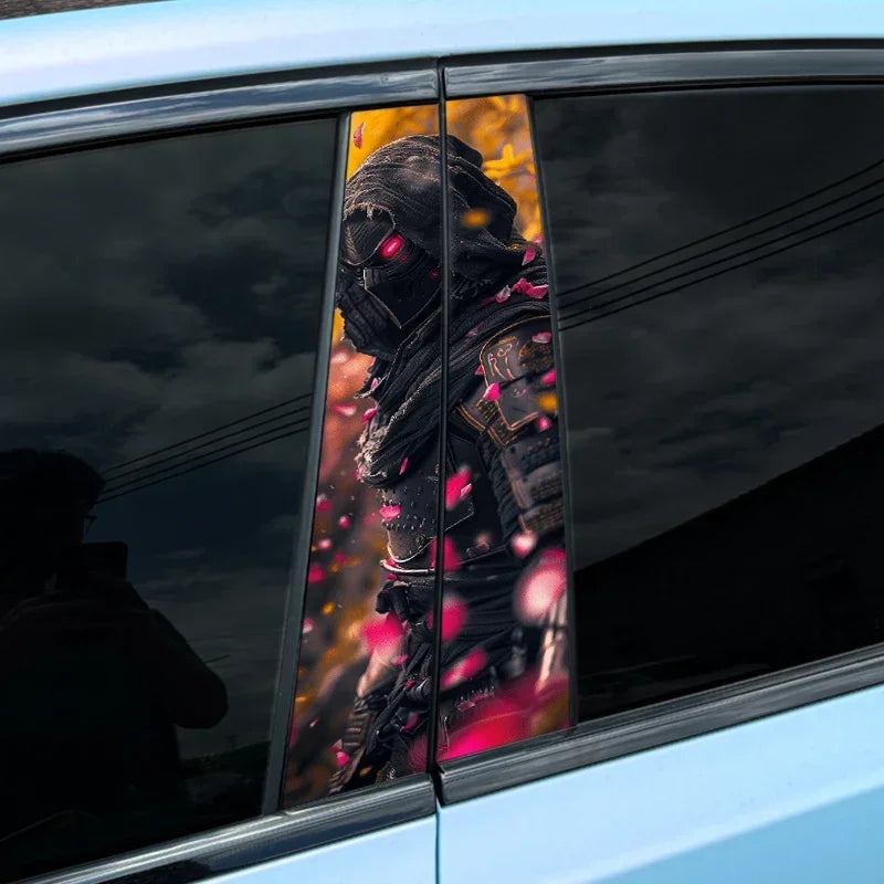 1pc/2pcs JDM Ninja Car Stickers Car B-pillar Vinyl Decals Waterproof Auto Center Pillar Sticker Cover Scratches Vehicle Decor