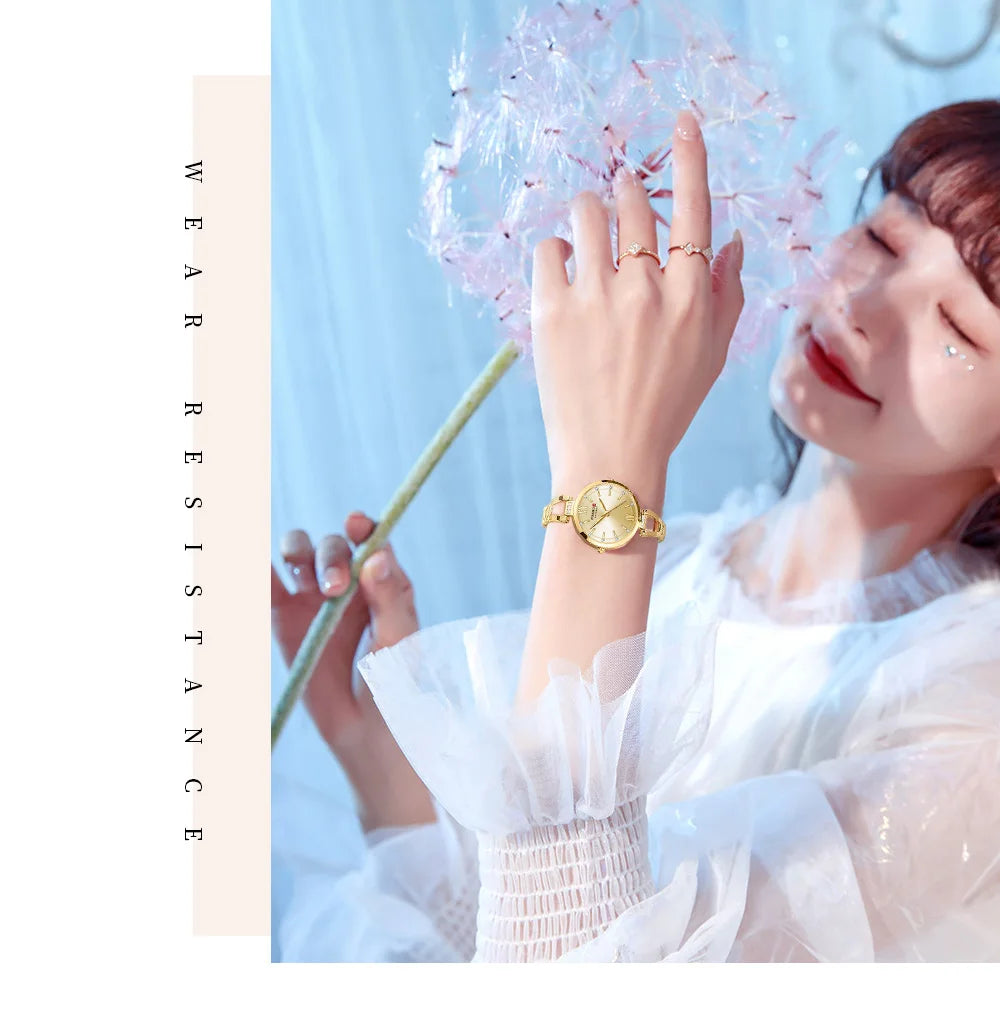 CURREN Brand Retro Quartz Watch Classic Roman Scale Ladies Bracelet Watches Women High Quality Wristwatch Vintage Female Clock
