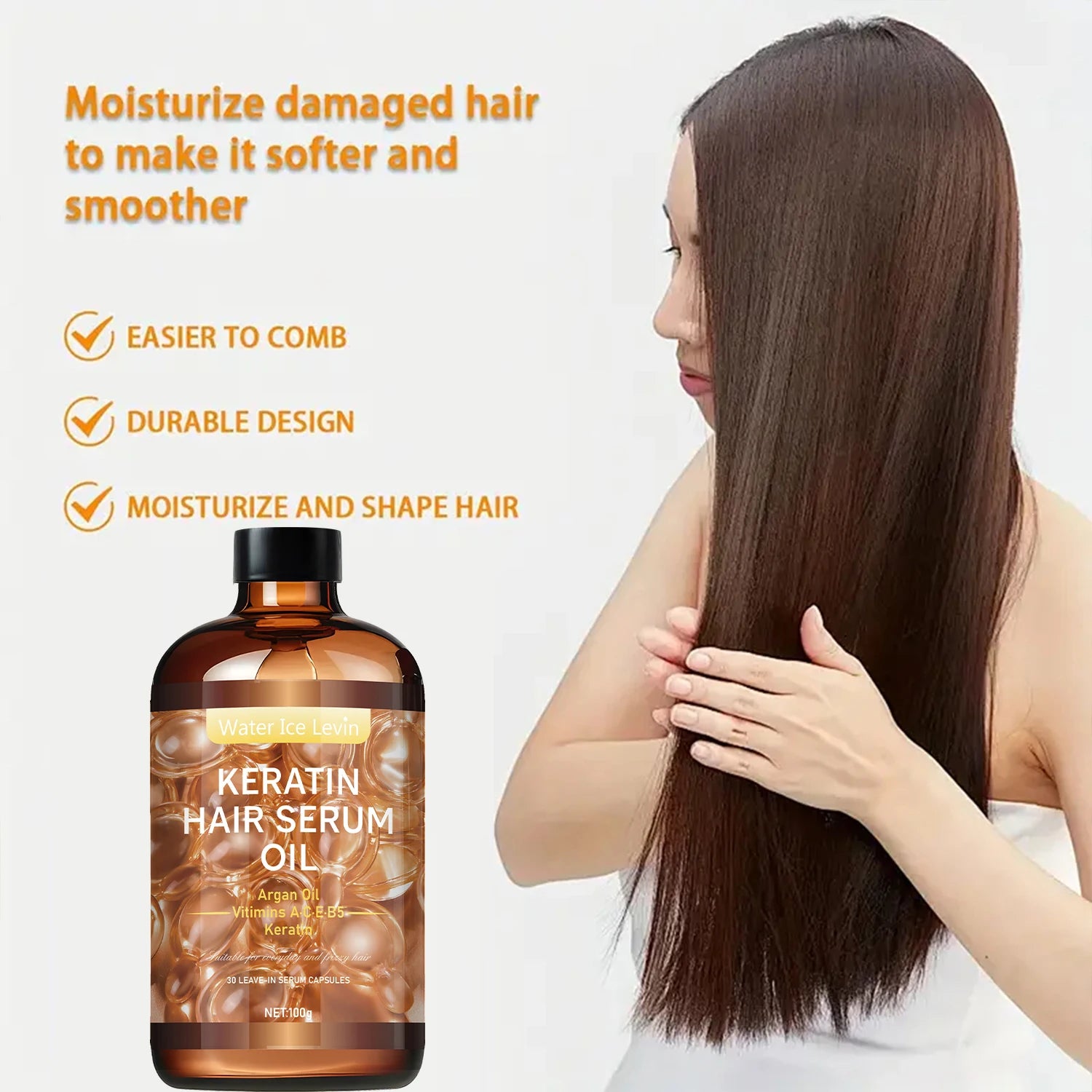 زيت عناية الشعر يرمم الجذور ويملأ المسام ويغذي بعمق | Hair Care Essential Oil Repairs Roots Fills Cuticles Nourishes Dry Hair
