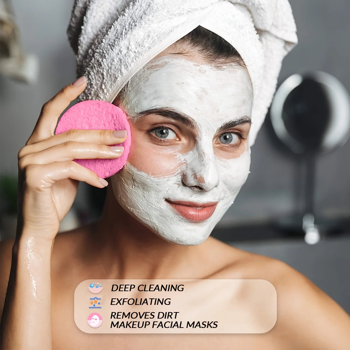 إسفنجة تنظيف الوجه المضغوطة للتقشير وإزالة المكياج | Compressed Facial Sponges Exfoliating Makeup Removal