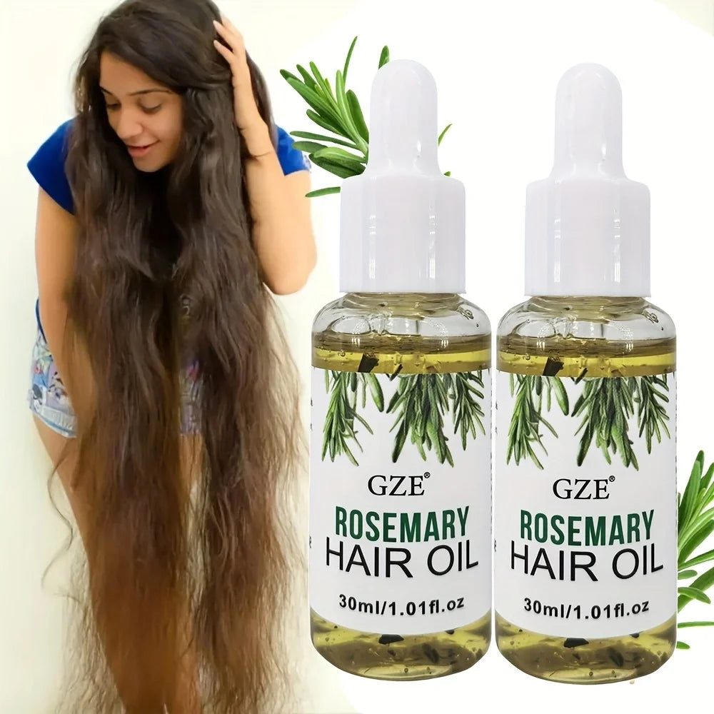 زيت الروزماري GZE لنمو الشعر لجميع أنواع الشعر | GZE Rosemary Oil Hair Growth All Types Straight Waves Chemically Treated