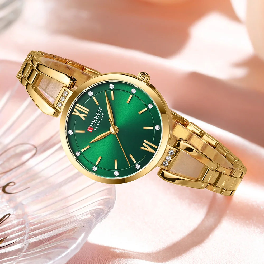 CURREN Brand Retro Quartz Watch Classic Roman Scale Ladies Bracelet Watches Women High Quality Wristwatch Vintage Female Clock