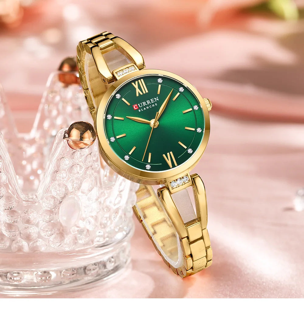 CURREN Brand Retro Quartz Watch Classic Roman Scale Ladies Bracelet Watches Women High Quality Wristwatch Vintage Female Clock