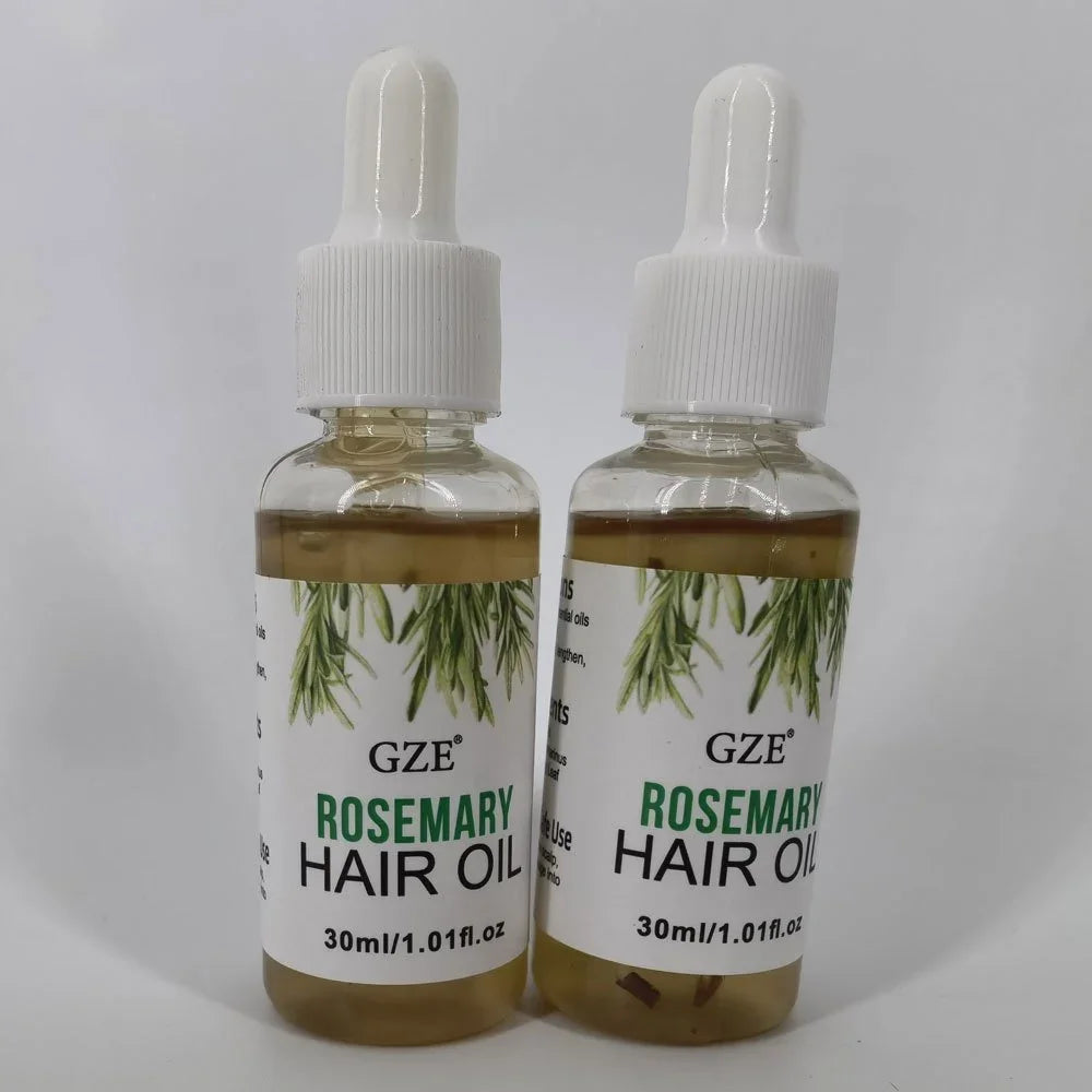 زيت الروزماري GZE لنمو الشعر لجميع أنواع الشعر | GZE Rosemary Oil Hair Growth All Types Straight Waves Chemically Treated