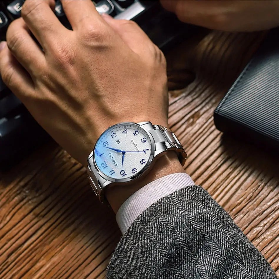 CRRJU New Fashion Men's Watches Stainless Steel Top Brand Luxury Waterproof Men Quartz Wristwatches Relogio Masculino