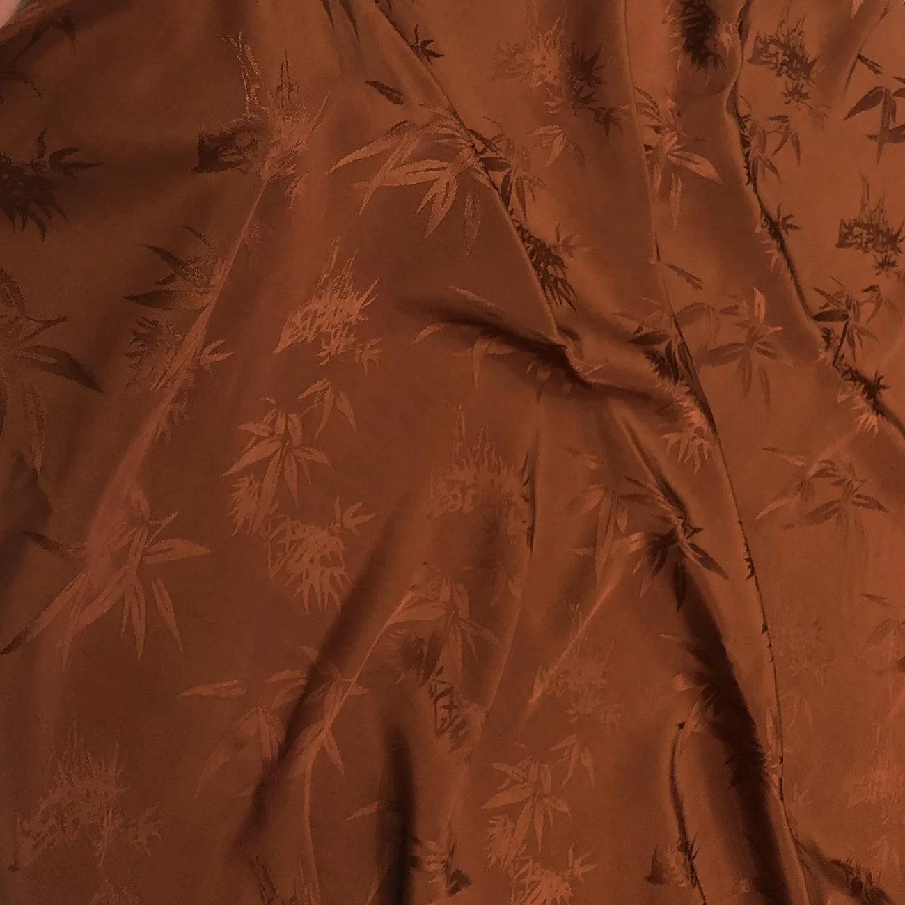 Bamboo Leaf Pattern Green Jacquard Fabric Rayon By Meter for Cheongsam Hanfu Sewing Fashion Chinese Style Cloth Plain Breathable