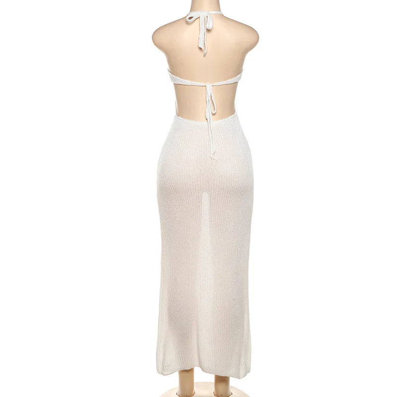 Sexy Cover Up Bikini Women Swimsuit Cover-up Beach Bathing Suit Beach Wear Knitting Swimwear Mesh Beach Dress Tunic Robe