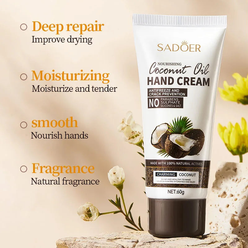 كريم يدين بجوز الهند 60ج مغذي ومرطب مضاد للجفاف | Coconut Hand Cream 60g Anti-Drying Nourishing Moisturizing Firming