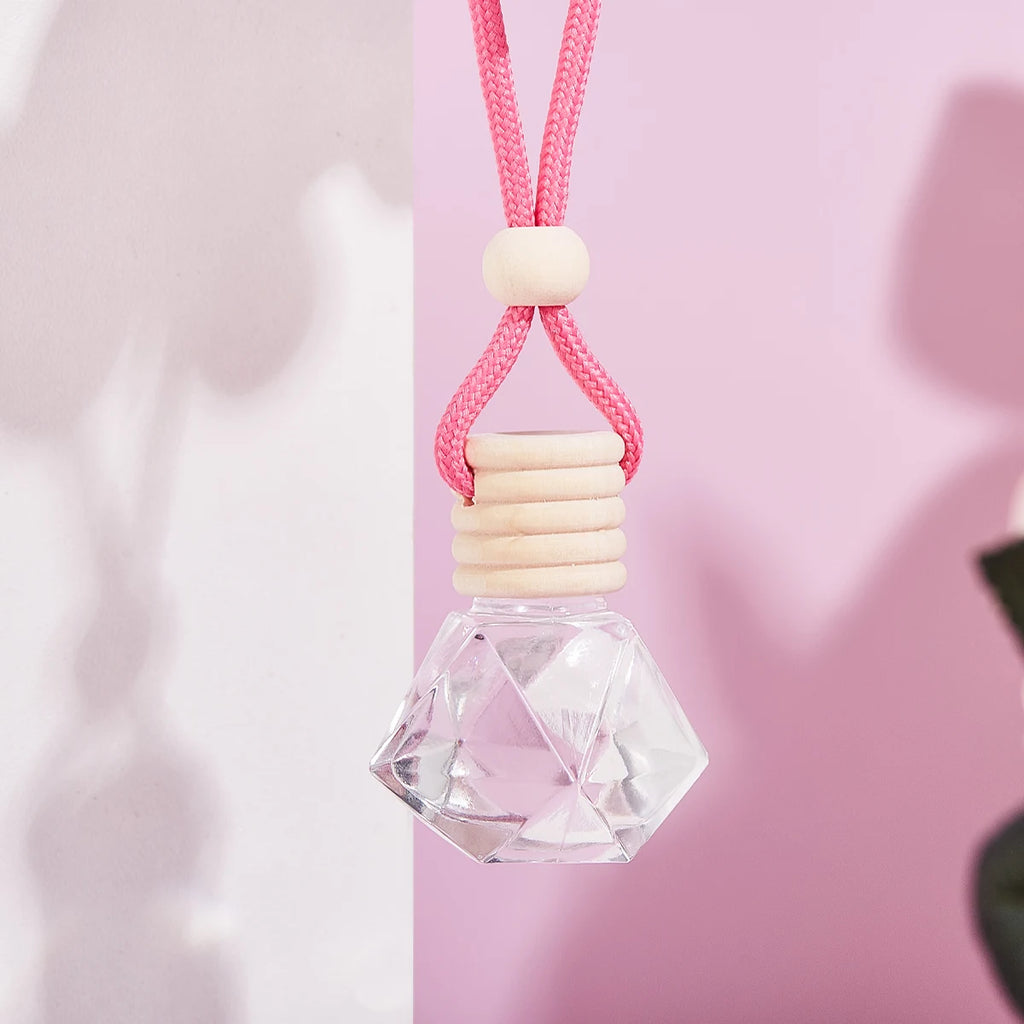 معطر سيارة وردي فاخر معلق لتعطير السيارة وتنقية الهواء | Pink Car Fragrance Pendant Interior Accessories Fresh Air Perfume