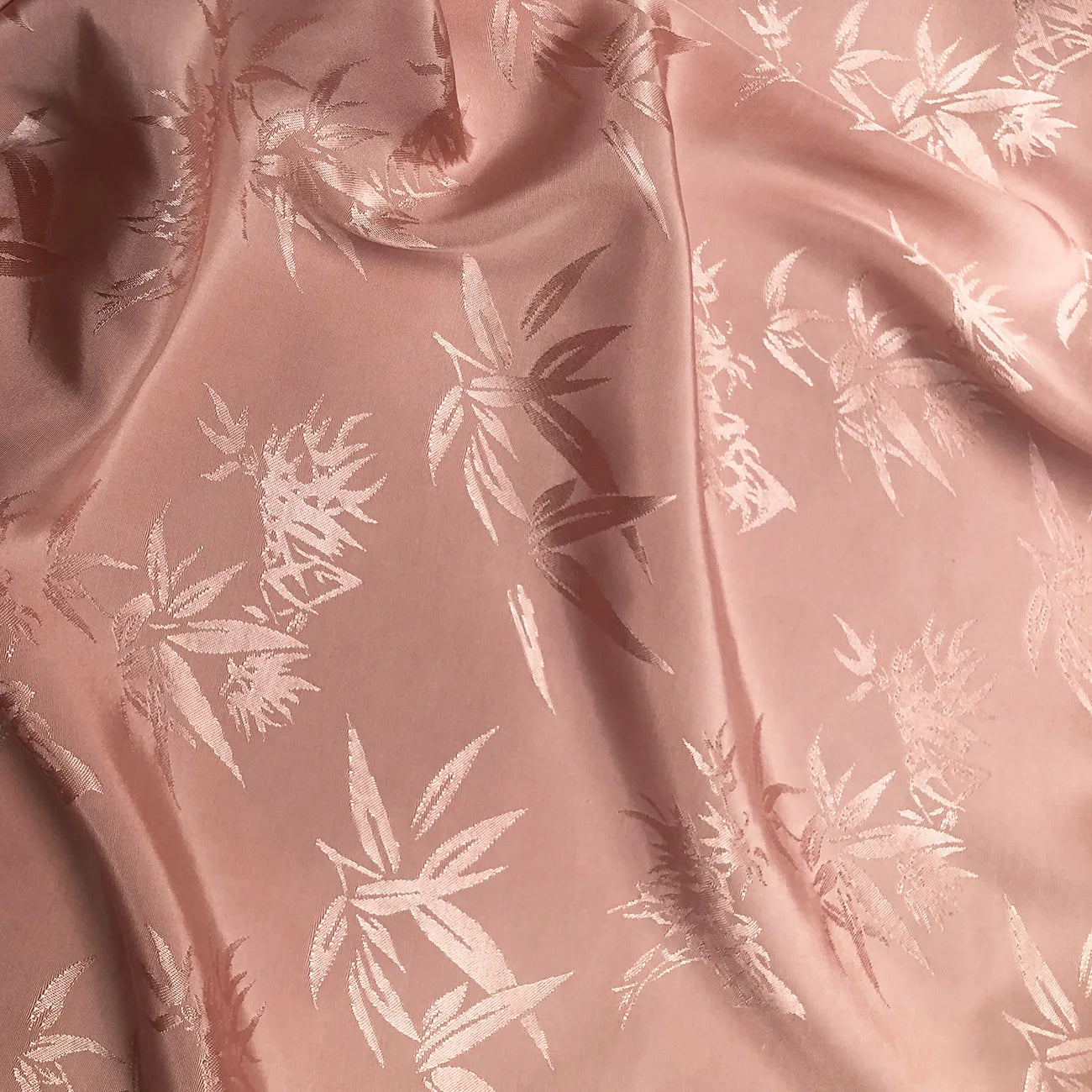 Bamboo Leaf Pattern Green Jacquard Fabric Rayon By Meter for Cheongsam Hanfu Sewing Fashion Chinese Style Cloth Plain Breathable