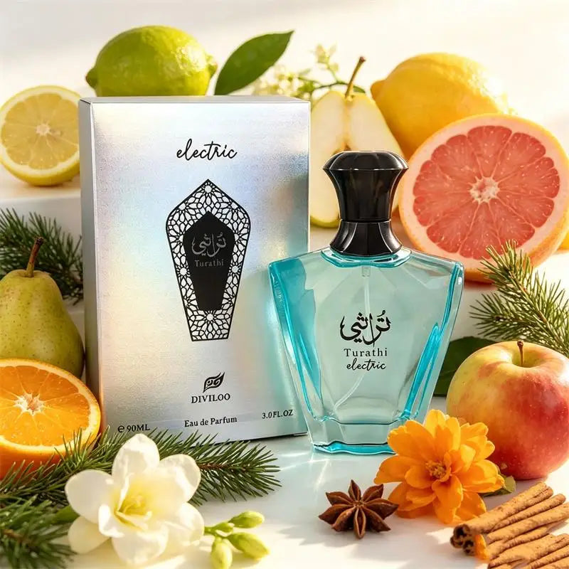 عطر عربي فاخر 90مل ياسمين وليمون وعنبر للجنسين | Arabian Luxury Perfume 90ml Jasmine Lemon Amber Unisex Long Lasting