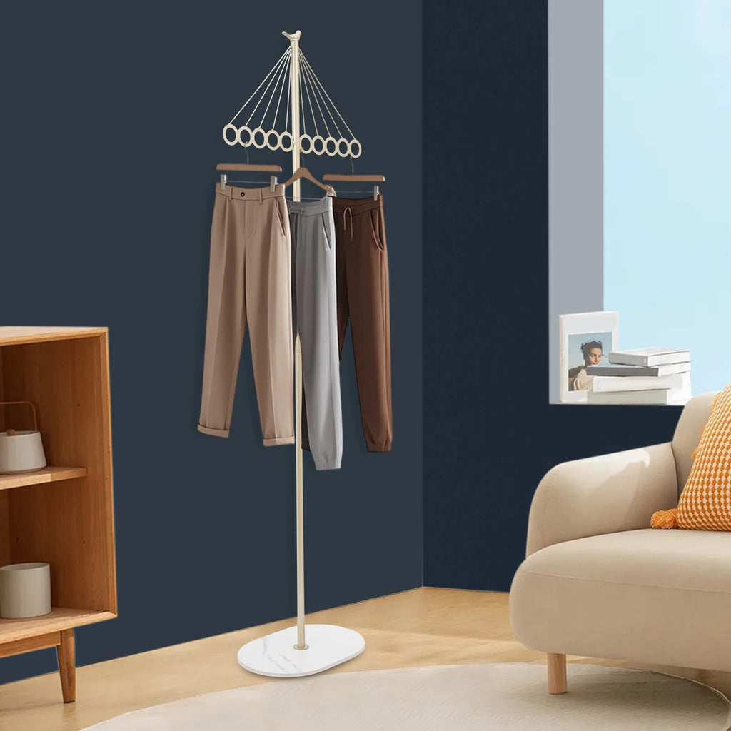 Clothing Rack with 10 Hooks Creative Decorative Metal Clothing Rack Entrance Clothing Rack With Rock Slab Base