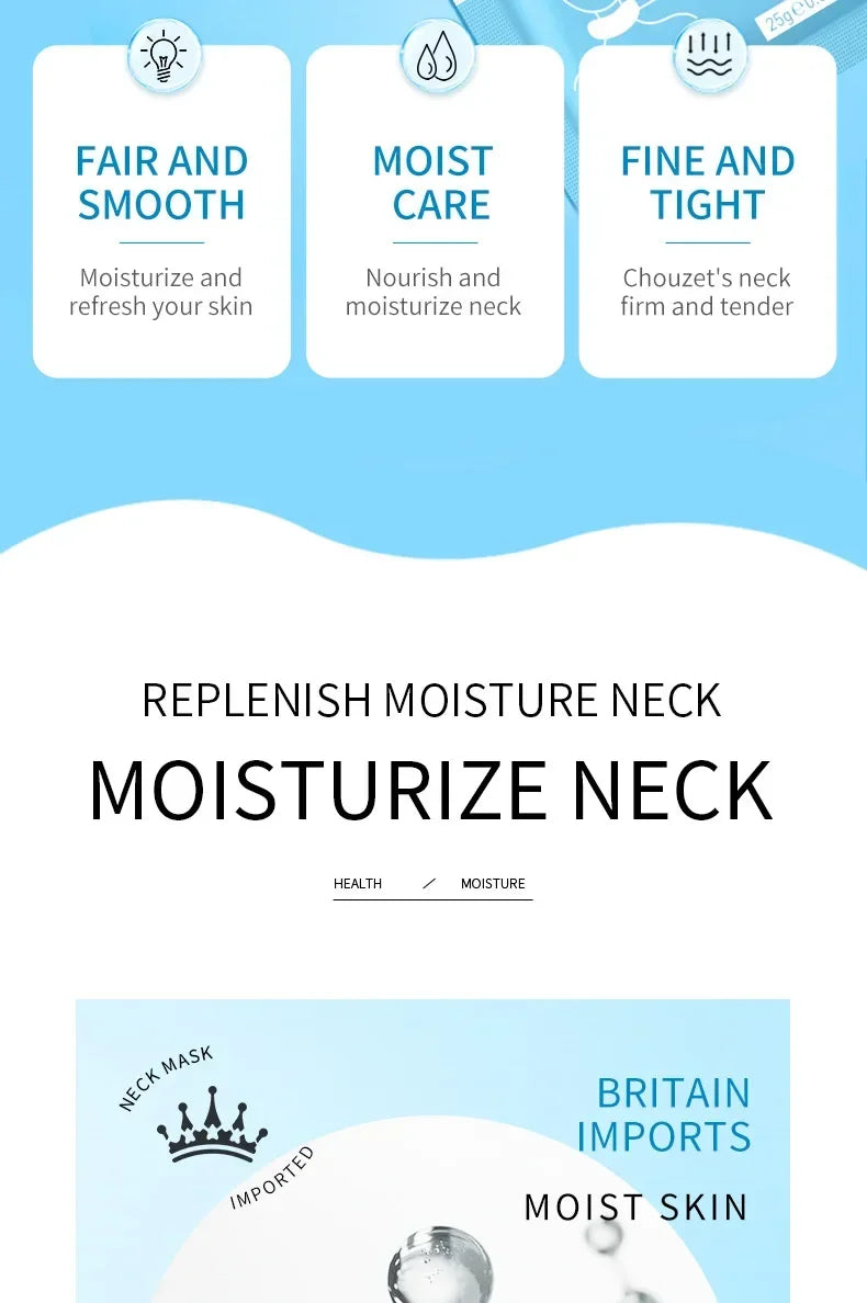 3/5/10/20Pcs Collagen Firming Neck Mask Hyaluronic Acid Nourishing Neck Masks Lifting Brightening Moisturizer Beauty Skin Care