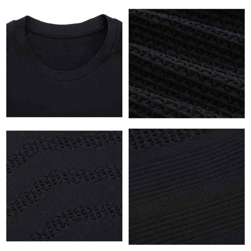 Summer Men Compression Gym Running T Shirt Breathable Short Sleeve T-Shirt Man Casual Tops Seamless Fitness Shirts Man Clothes