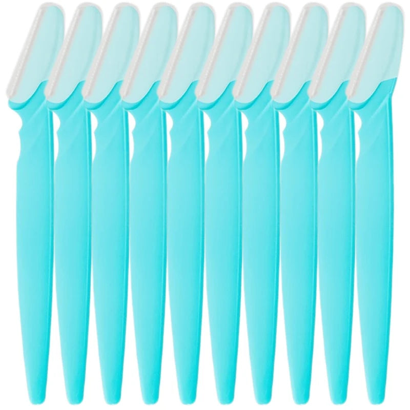 5-12piece Unisex Precision Eyebrow Facial Razor Set Modern Beauty Tool Safety Guard Face Hair Care Durable Razor Eyebrow Trimmer