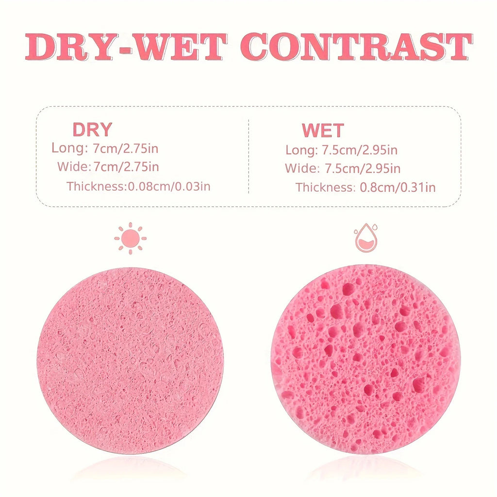 إسفنجة تنظيف الوجه المضغوطة للتقشير وإزالة المكياج | Compressed Facial Sponges Exfoliating Makeup Removal