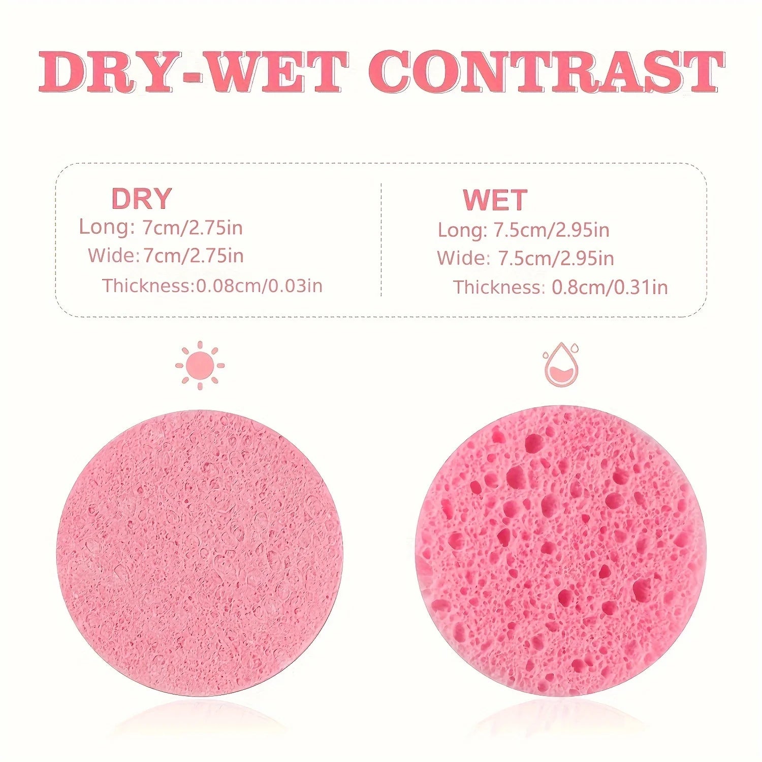 إسفنجة تنظيف الوجه المضغوطة للتقشير وإزالة المكياج | Compressed Facial Sponges Exfoliating Makeup Removal