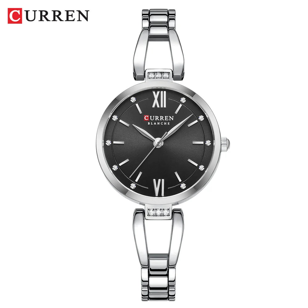 CURREN Brand Retro Quartz Watch Classic Roman Scale Ladies Bracelet Watches Women High Quality Wristwatch Vintage Female Clock