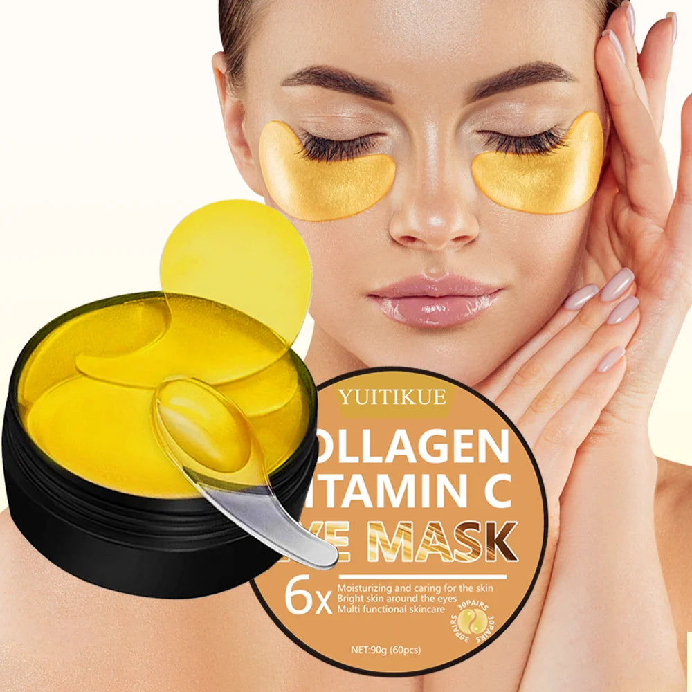 ماسك العين بالكولاجين وفيتامين C مرطب ومشرق 60 قطعة | YUITIKUE Collagen Vitamin C Eye Mask Moisturizing Brightening 60pcs