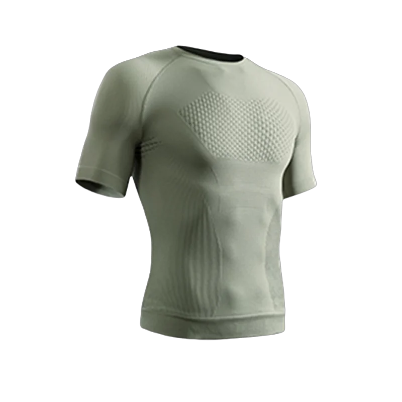 Summer Men Compression Gym Running T Shirt Breathable Short Sleeve T-Shirt Man Casual Tops Seamless Fitness Shirts Man Clothes