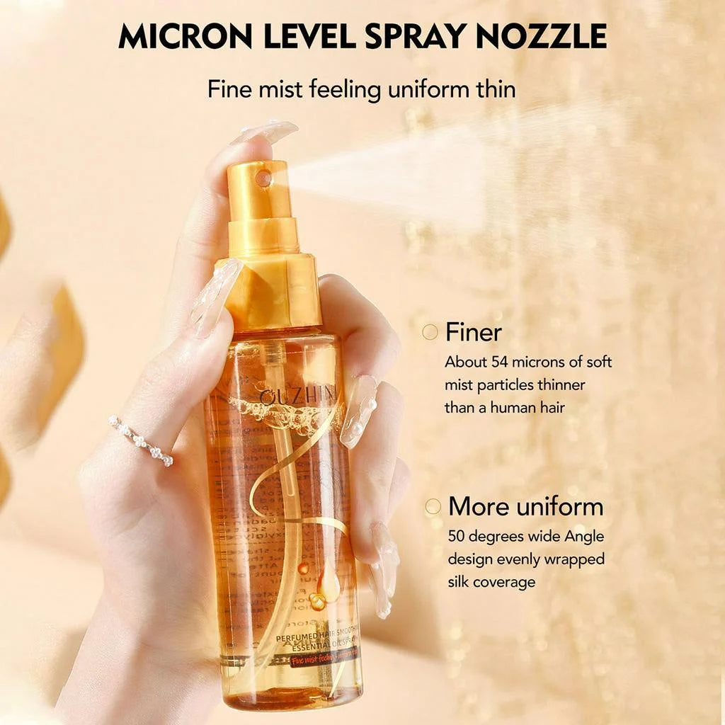 سبراي زيت الشعر المغذي بعمق يزيد اللمعان ويرمم التلف برائحة عطرية | Deep Nourishing Hair Oil Spray Luster Repair Damage Fragrance