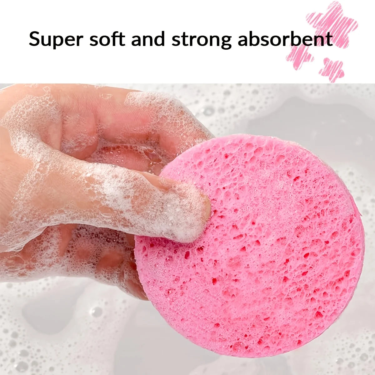 إسفنجة تنظيف الوجه المضغوطة للتقشير وإزالة المكياج | Compressed Facial Sponges Exfoliating Makeup Removal