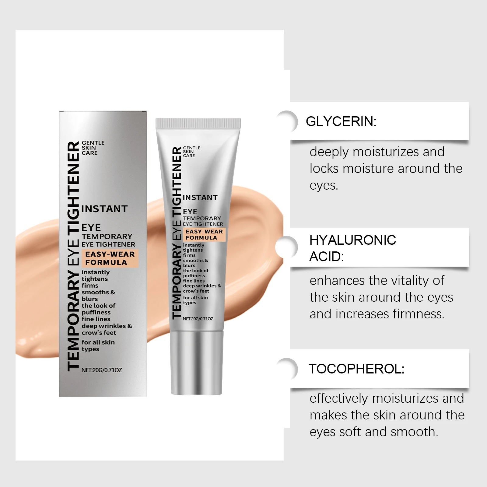 كريم منطقة العين مضاد للشيخوخة والانتفاخ | Anti-Aging Eye Cream Deep Hydration Day & Night