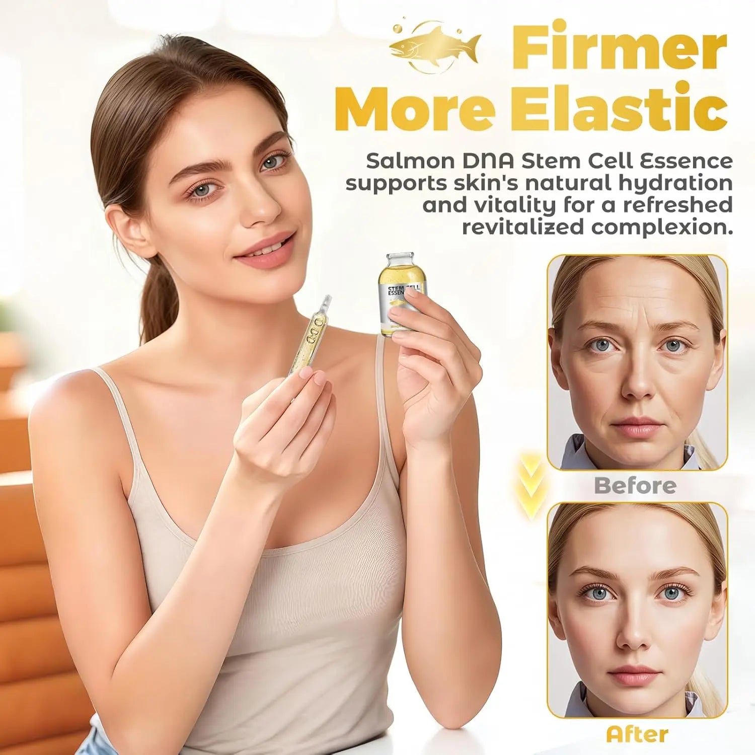 سيروم أمبولة حمض نووي سالمون PDRN ونياسيناميد للترطيب والإشراق | Salmon DNA Ampoule PDRN Niacinamide Deep Hydration Radiance Serum
