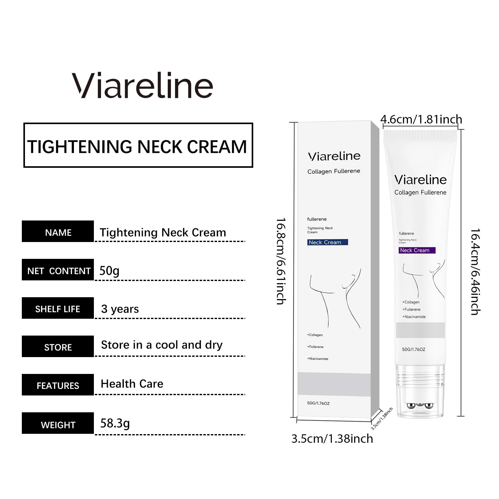 كريم كولاجين لشد وتنشيط بشرة الرقبة وتقليل التجاعيد | Collagen Neck Firming & Lifting Cream