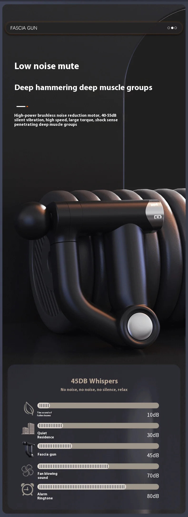 Deep Muscle Massage Gun Folding Fascia Gun Electric Percussion Pistol Massager For Body Neck Back Leg Fitness Tool 32 Levels