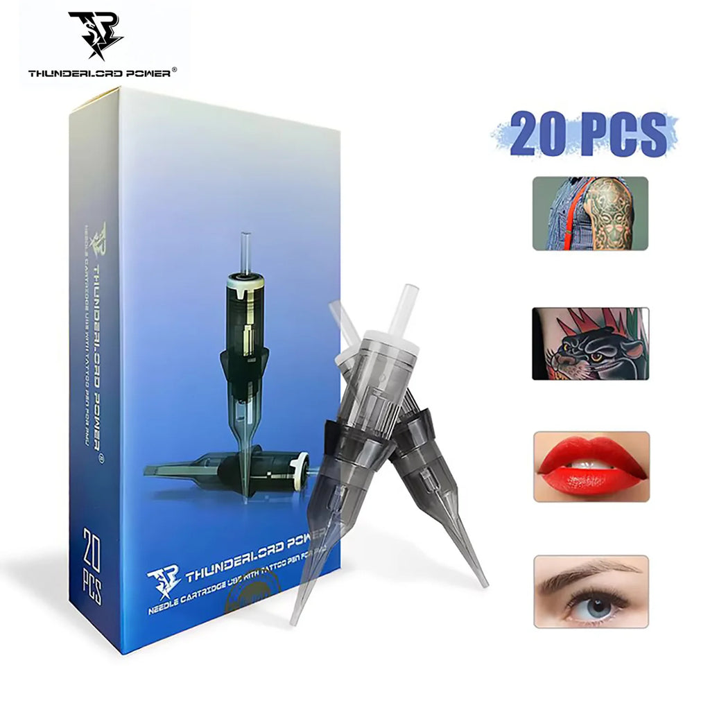 20pcs Tattoo Needles Revolution Cartridge Curved Magnum Shader Liner 0.16/0.18/0.3/0.35mm Tattoo Cartridges for Permanent Makeup