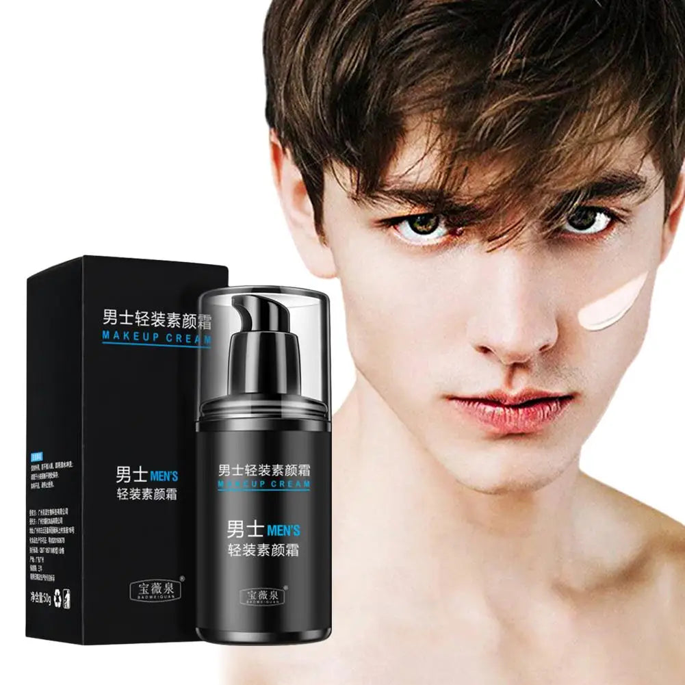 كريم مكياج طبيعي للرجال 50ج فا�نديشن مرطب ومضيق للمسام | Men's Natural Makeup Foundation Cream 50g Moisturizing Pore Minimizing