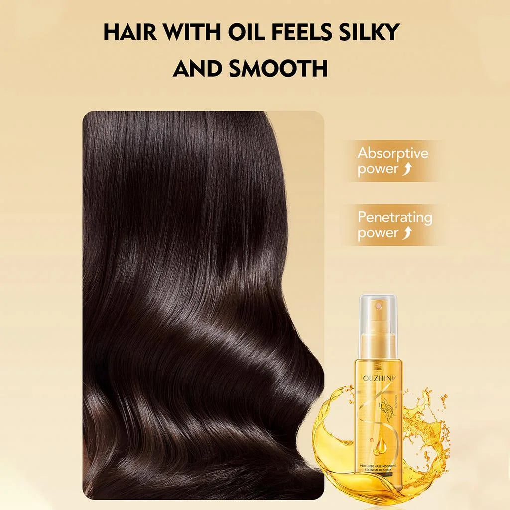 سبراي زيت الشعر المغذي بعمق يزيد اللمعان ويرمم التلف برائحة عطرية | Deep Nourishing Hair Oil Spray Luster Repair Damage Fragrance