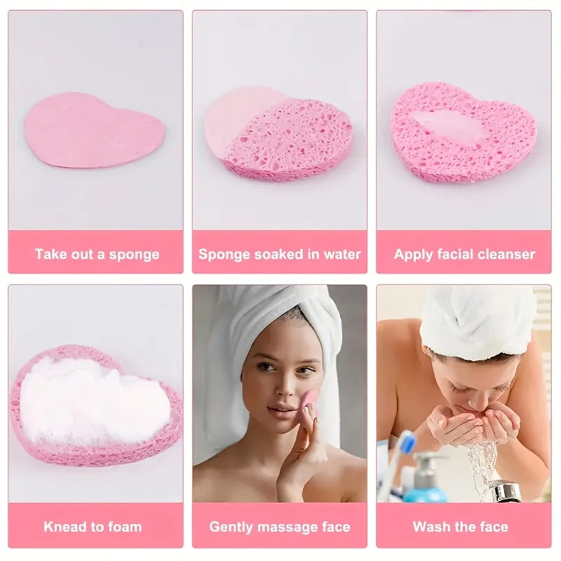 إسفنجة تنظيف الوجه المضغوطة للتقشير وإزالة المكياج | Compressed Facial Sponges Exfoliating Makeup Removal