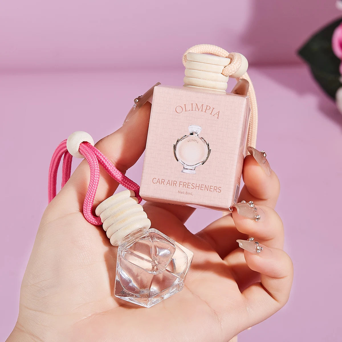 معطر سيارة وردي فاخر معلق لتعطير السيارة وتنقية الهواء | Pink Car Fragrance Pendant Interior Accessories Fresh Air Perfume
