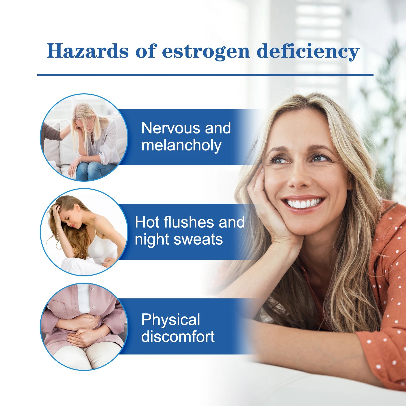 Estrogen Relief Cream for Women Menopause Balancing Hormone Levels Reducing Fatigue Relieve Massage for Health Body Care