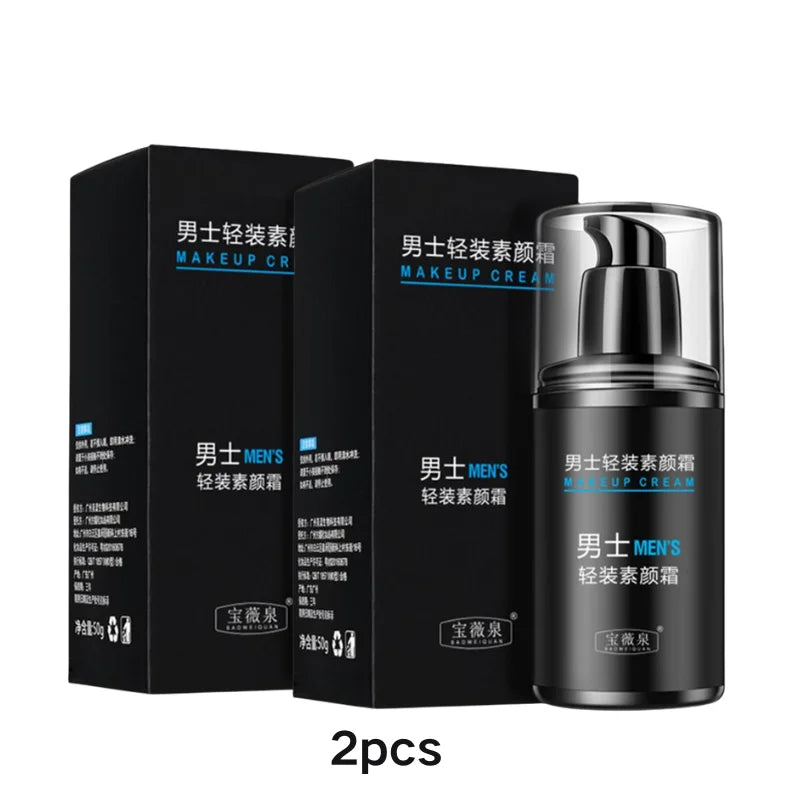 كريم مكياج طبيعي للرجال 50ج فا�نديشن مرطب ومضيق للمسام | Men's Natural Makeup Foundation Cream 50g Moisturizing Pore Minimizing