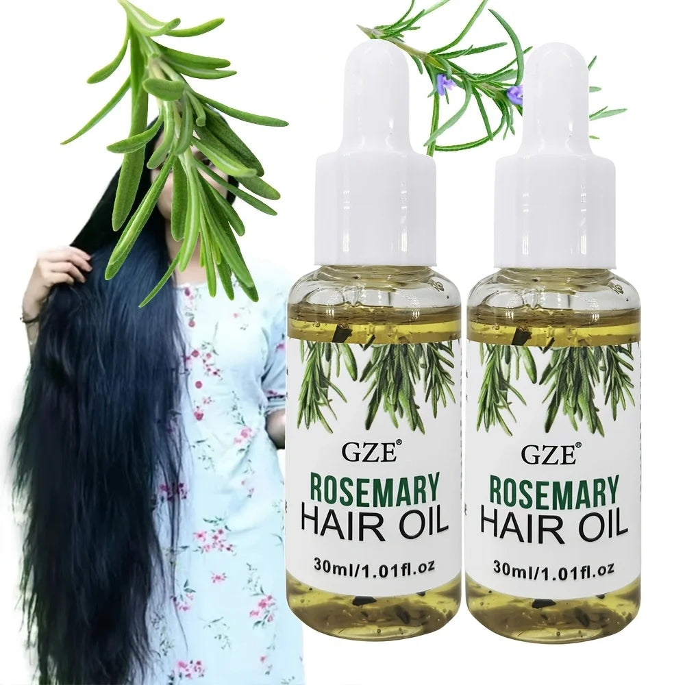 زيت الروزماري GZE لنمو الشعر لجميع أنواع الشعر | GZE Rosemary Oil Hair Growth All Types Straight Waves Chemically Treated
