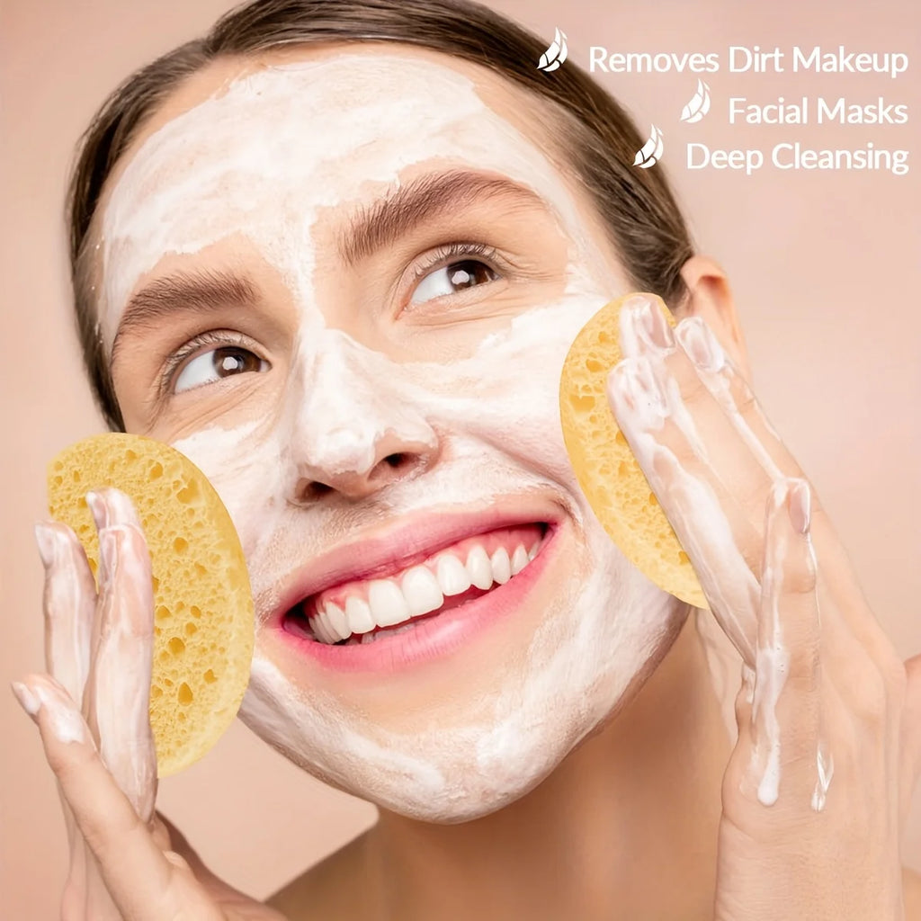إسفنجة تنظيف الوجه المضغوطة للتقشير وإزالة المكياج | Compressed Facial Sponges Exfoliating Makeup Removal