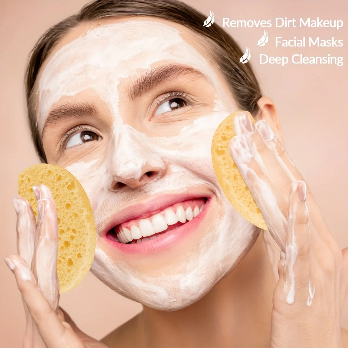 إسفنجة تنظيف الوجه المضغوطة للتقشير وإزالة المكياج | Compressed Facial Sponges Exfoliating Makeup Removal