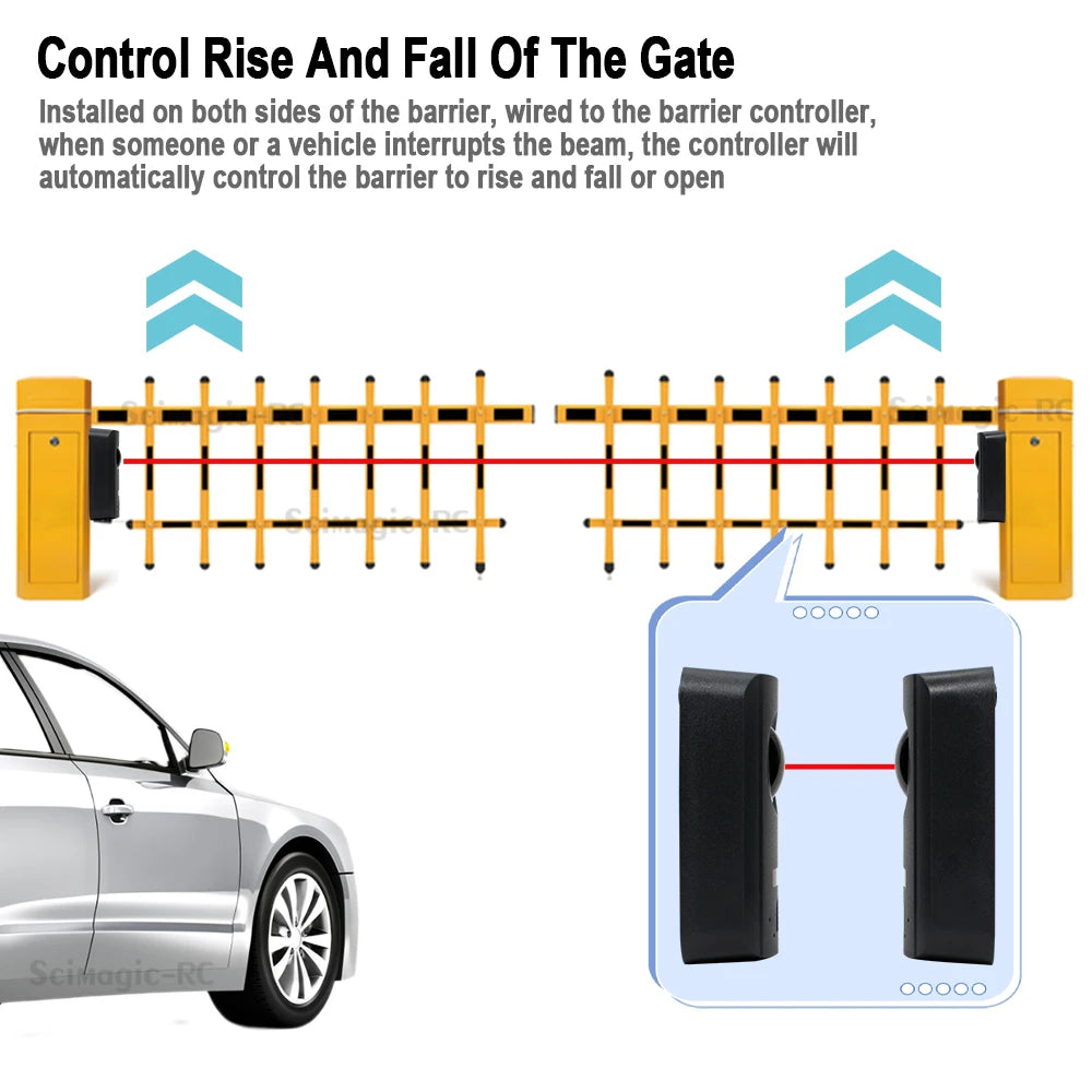 12/24V Automated Gate Safe Infrared Detector Sensor Garage Gate Door Safety Infrared Photocells