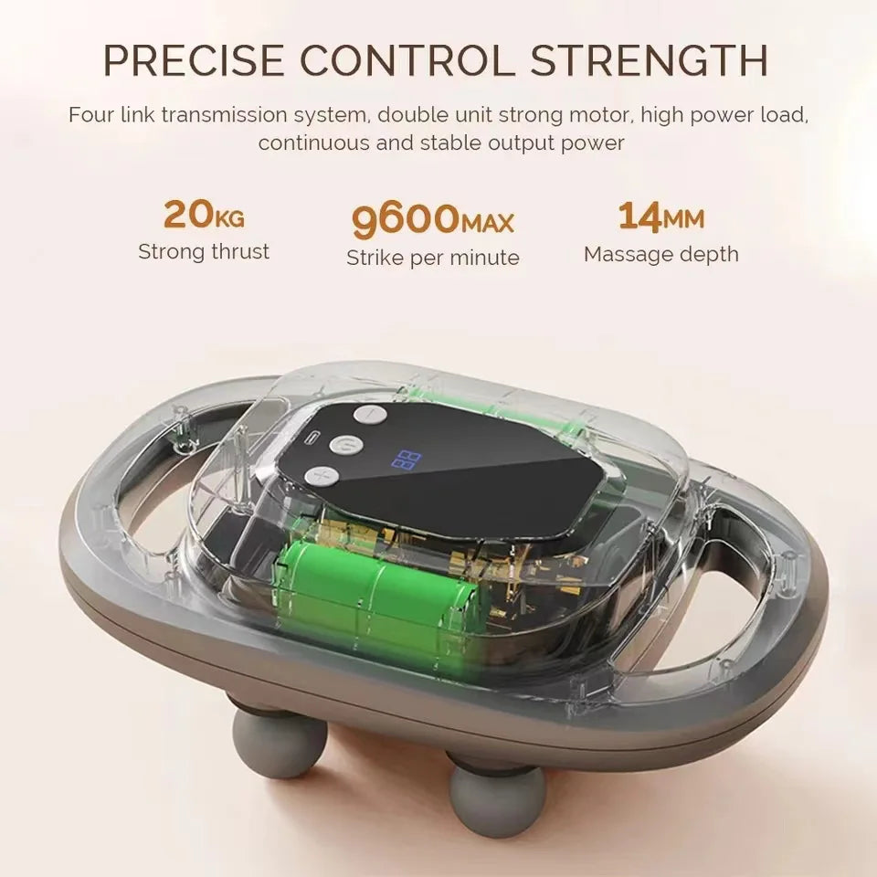 Fascia Gun Muscle Massager Gun High Frequency Back Waist Massage Machine Six-head Body Shoulder Professional Fascia Massage Gun