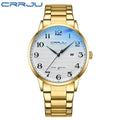 CRRJU New Fashion Men's Watches Stainless Steel Top Brand Luxury Waterproof Men Quartz Wristwatches Relogio Masculino