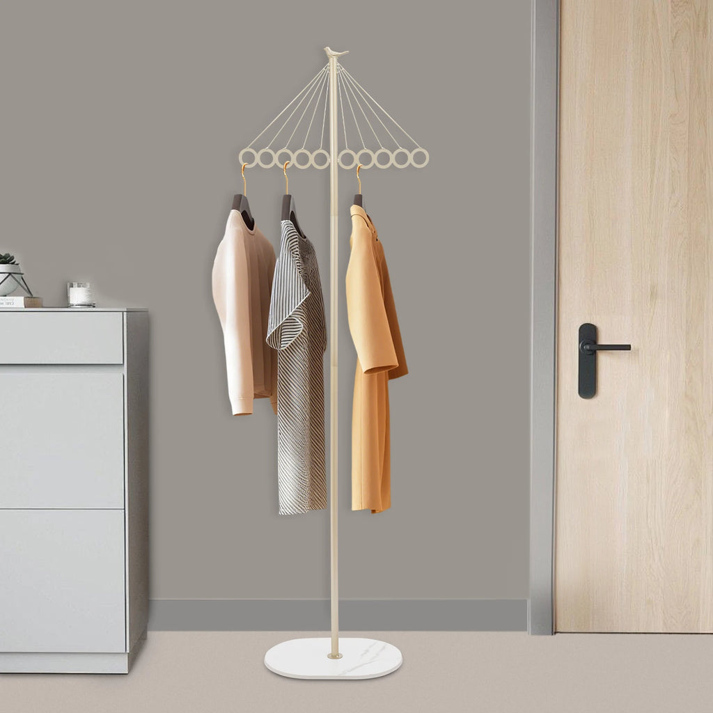 Clothing Rack with 10 Hooks Creative Decorative Metal Clothing Rack Entrance Clothing Rack With Rock Slab Base