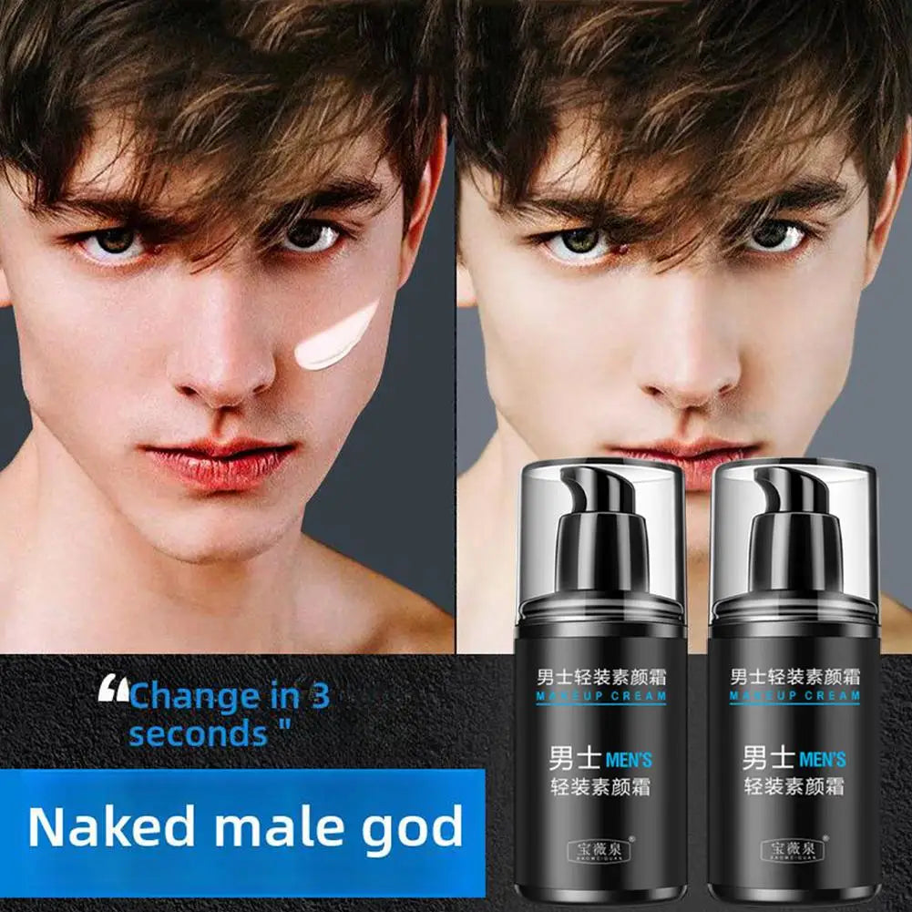 كريم مكياج طبيعي للرجال 50ج فا�نديشن مرطب ومضيق للمسام | Men's Natural Makeup Foundation Cream 50g Moisturizing Pore Minimizing