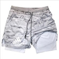 Men's compression shorts  running training sports shorts  summer gym  quick drying shorts in one